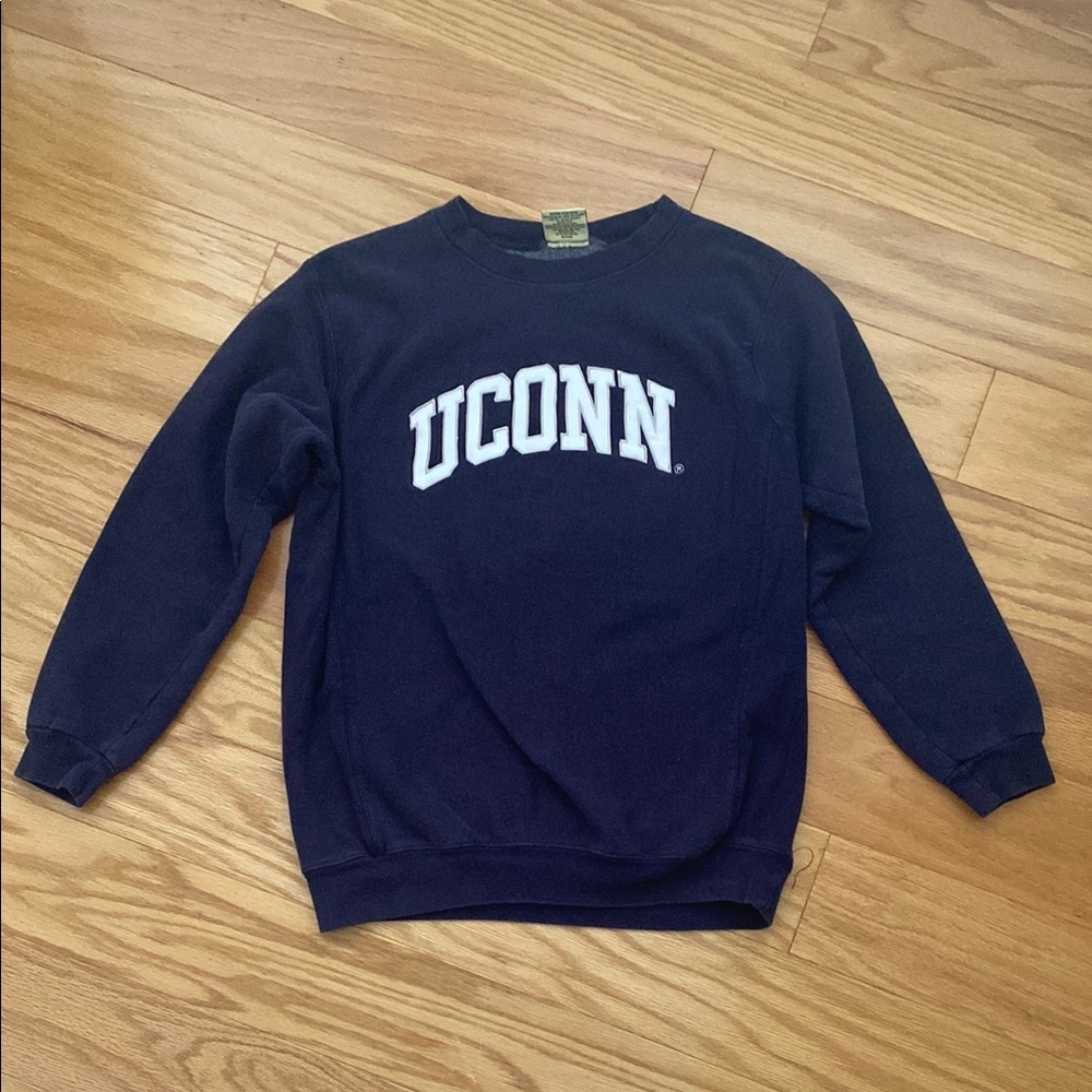 Vintage UConn Huskies Navy Crewneck Sweatshirt Size L 18/20